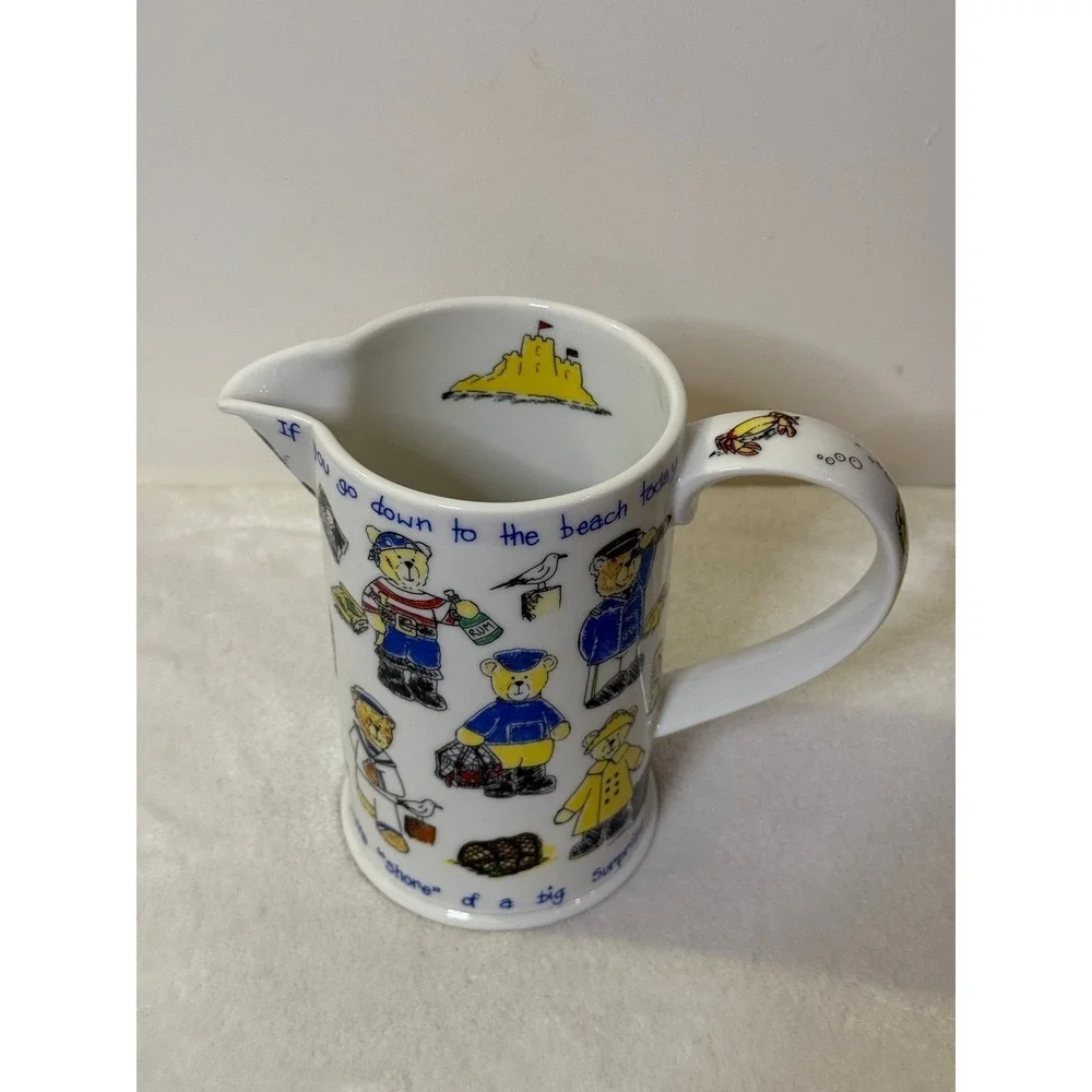 Cardew Design 2 pt. Milk Jug BEARS Pitcher Beach Glazed Ceramic Nautical Pirate